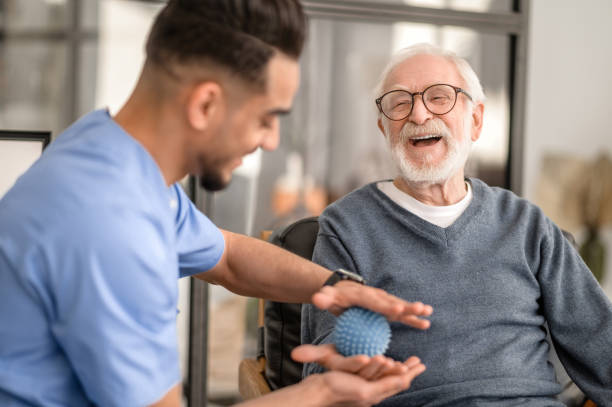 Caregiver with senior